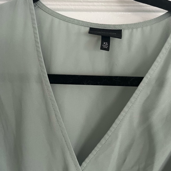 Dusty blue wrap blouse - Picture 3 of 4